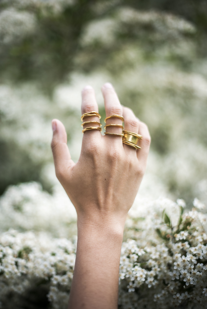 bague, bresma, plaqué or, bronze