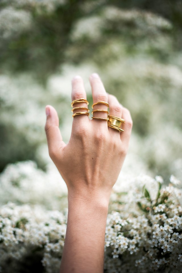 bague, bresma, plaqué or, bronze