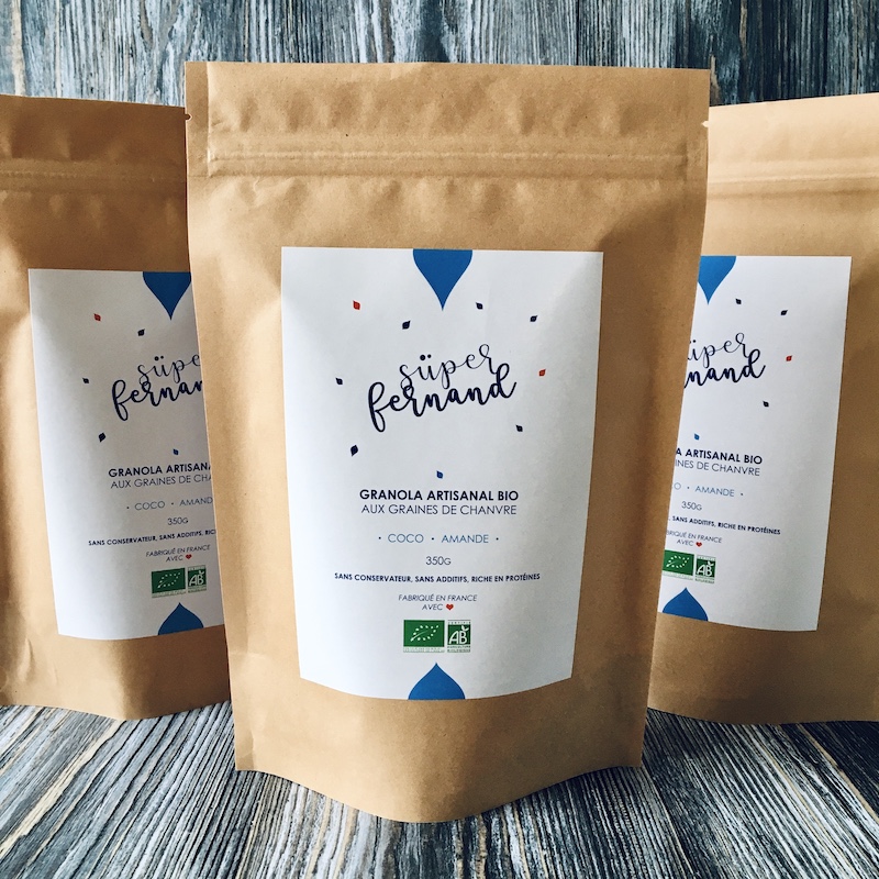 3 paquets de granola bio aux graines de chanvre coco/amande 350g