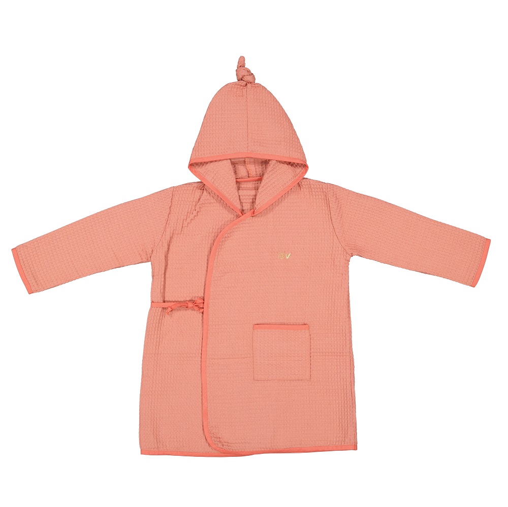 Peignoir gaufré de coton Blush  2