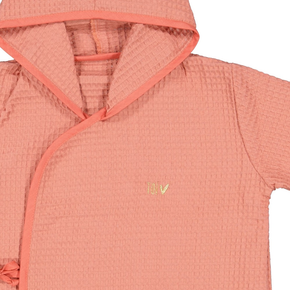 Peignoir gaufré de coton Blush  3