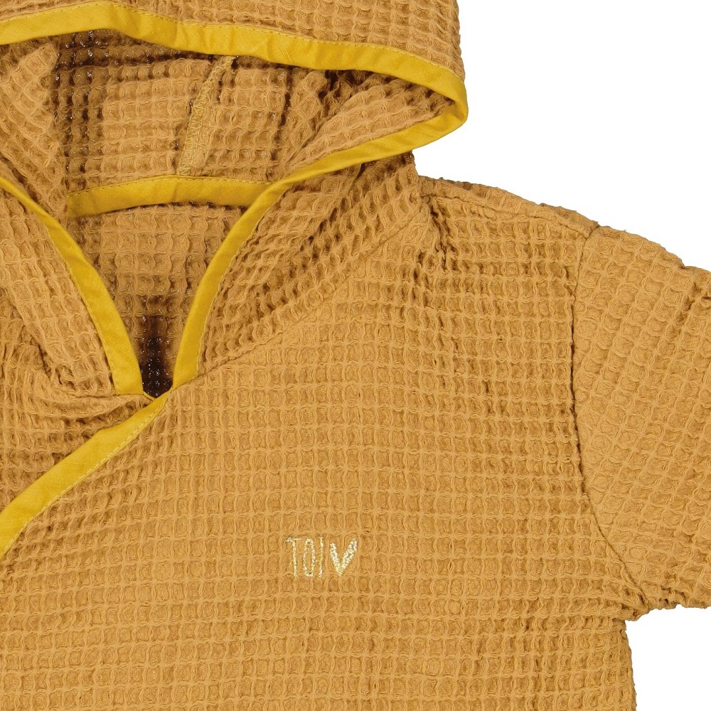 Peignoir gaufré de coton Caramel 2
