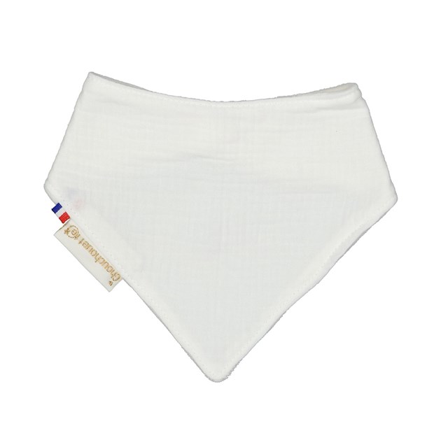 Bavoir bandana gaze de coton Chantilly  2