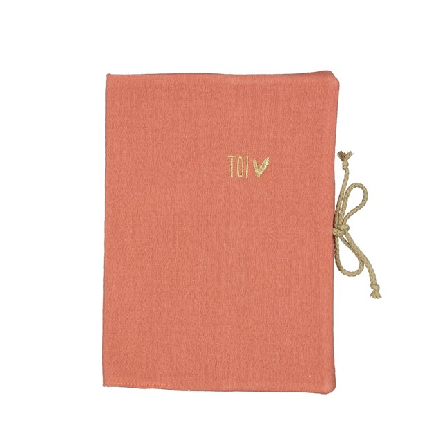 Housse de carnet de santé - gaze de coton Blush  2