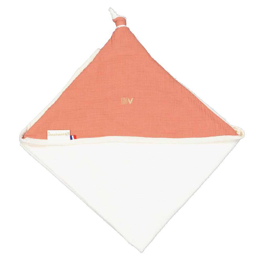 Sortie de Bain bébé - Gaze de coton Blush 2