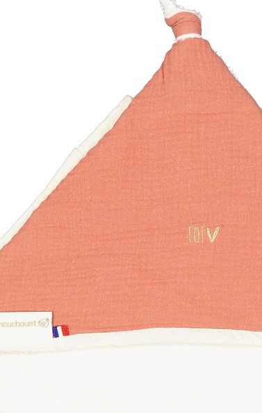 Sortie de Bain bébé - Gaze de coton Blush 3