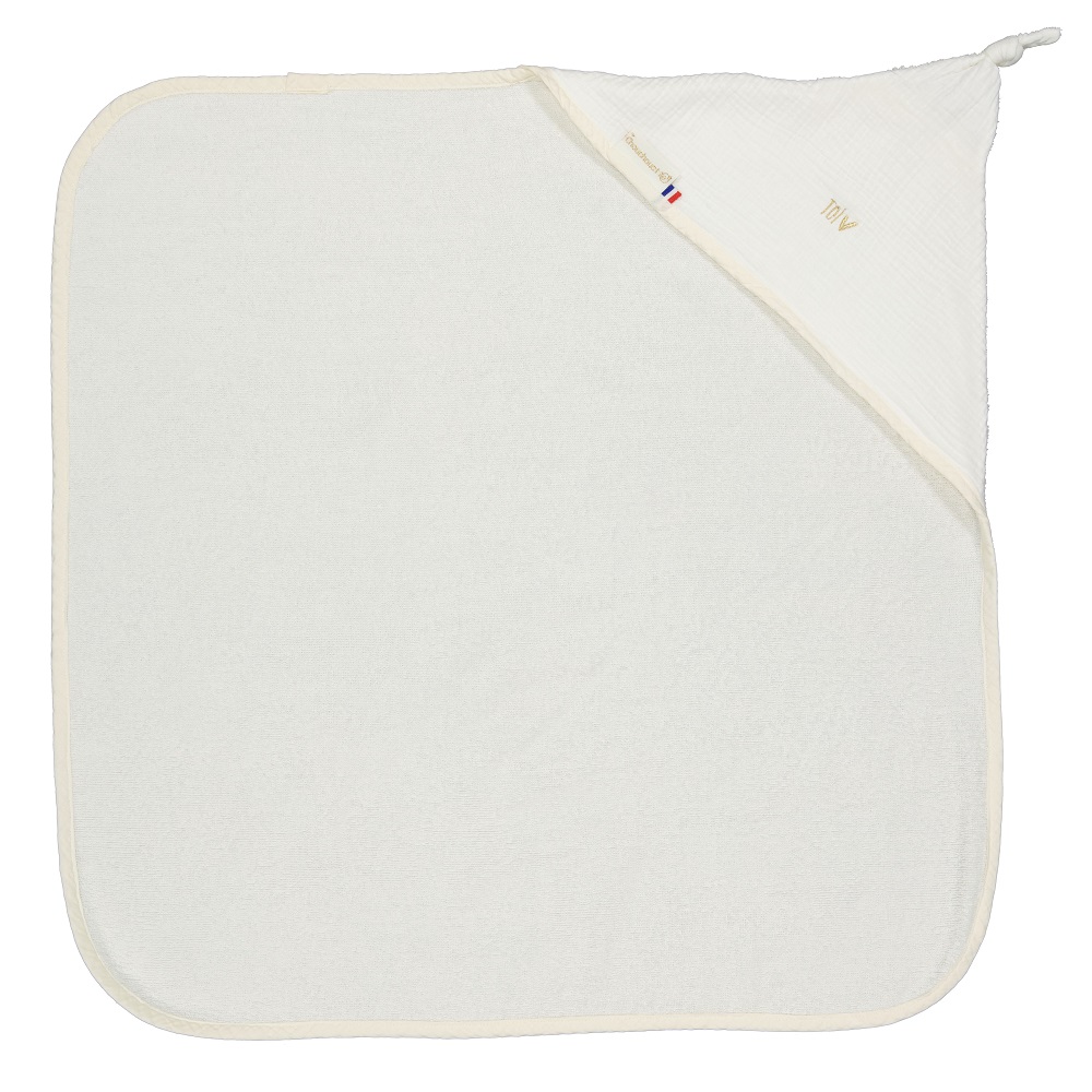 Sortie de Bain bébé - Gaze de coton Chantilly - Fabriqué en France 4