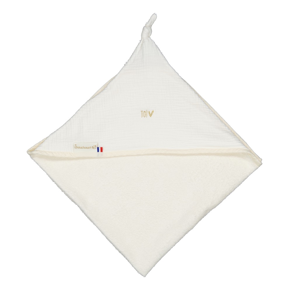 Sortie de Bain bébé - Gaze de coton Chantilly - Fabriqué en France 2