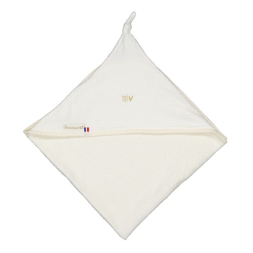 Sortie de Bain bébé - Gaze de coton Chantilly - Fabriqué en France
