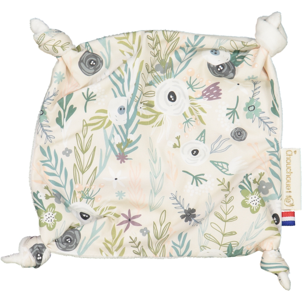 Doudou plat - Flower Power - Fabriqué en France 2