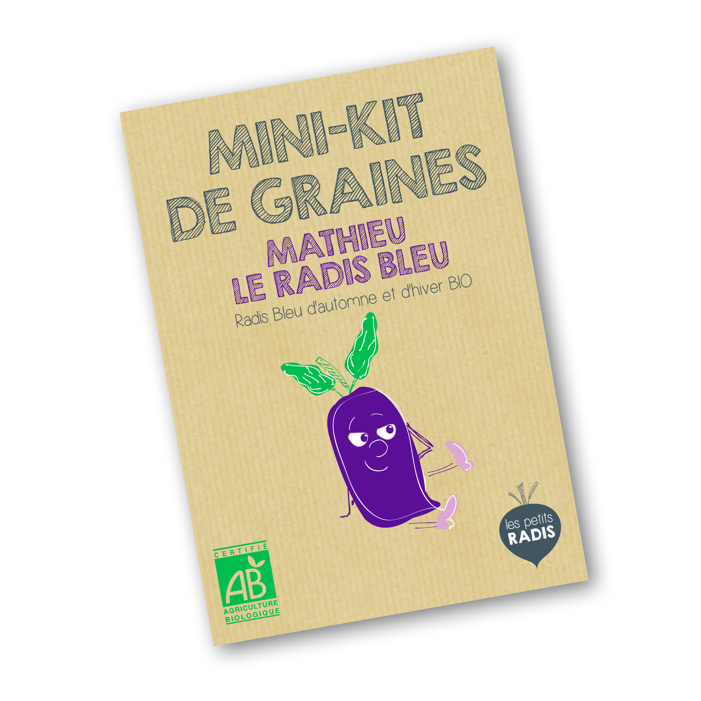 Mini-kit de semis - graines de radis bleu bio - Mathieu le radis bleu 6