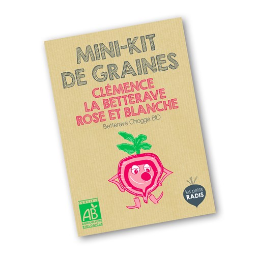 Mini-kit de semis - graines de betterave bio - Clémence la betterave rose et blanche