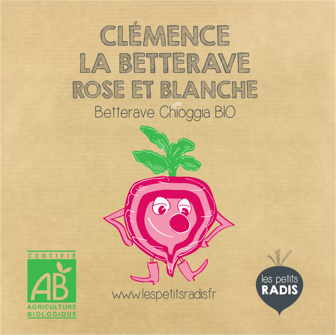 Mini-kit de semis - graines de betterave bio - Clémence la betterave rose et blanche 3