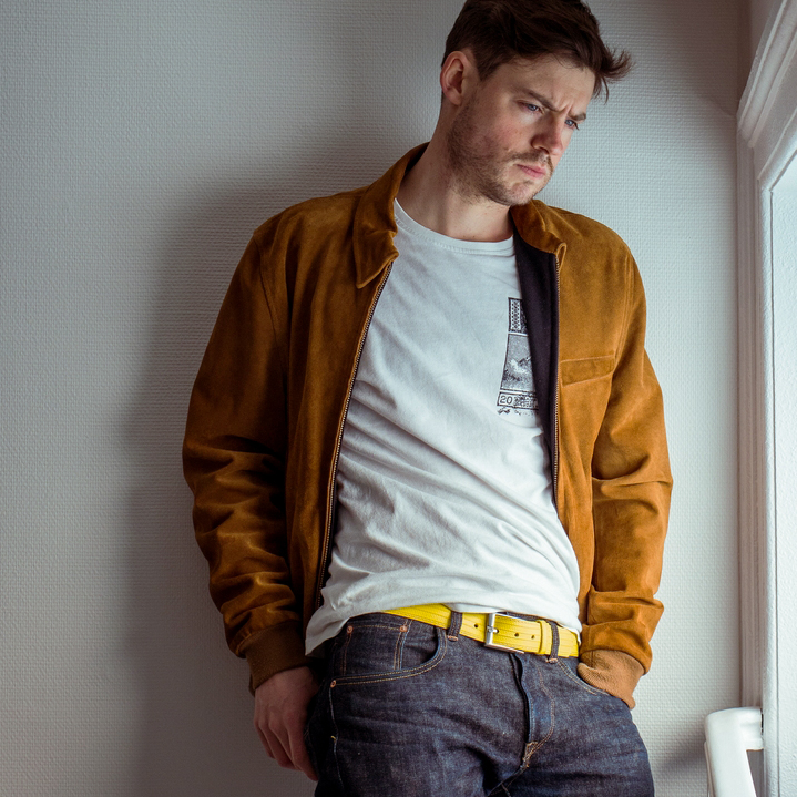 ceinture homme lance a incendie upcycling