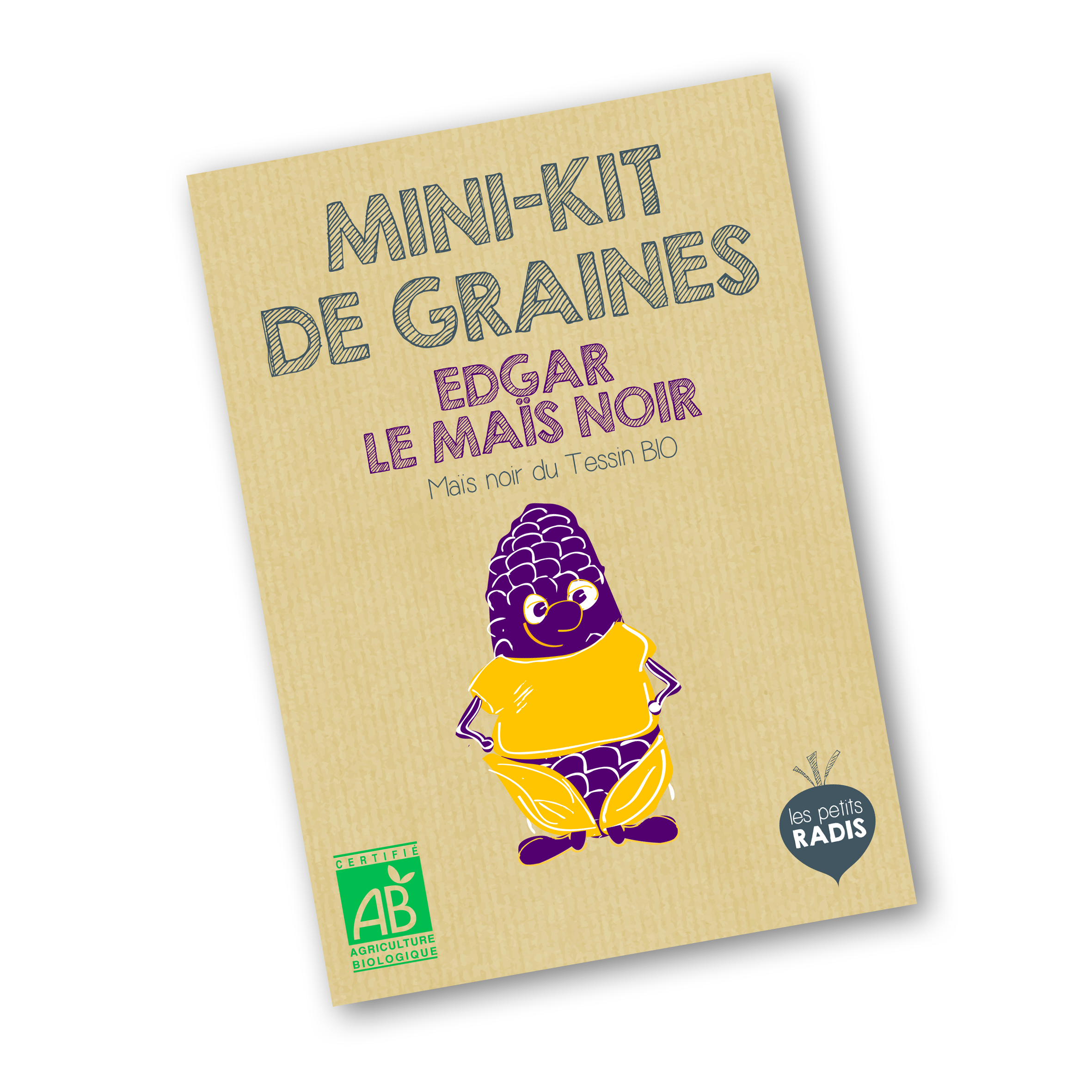 Mini-kit de semis - graines de maïs noir bio - Edgar le maïs noir 3