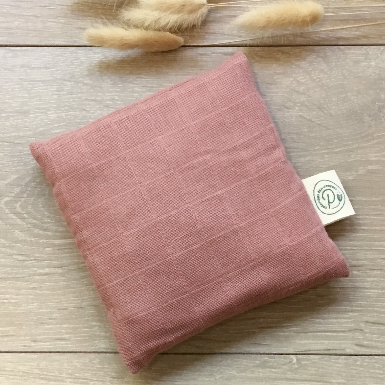 Bouillotte sèche terra-cotta déhoussable en coton et pois chiches bios 2