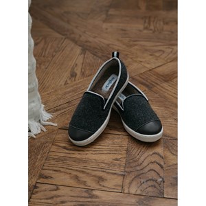 Chaussons enfant en laine recyclée - Grey Flag