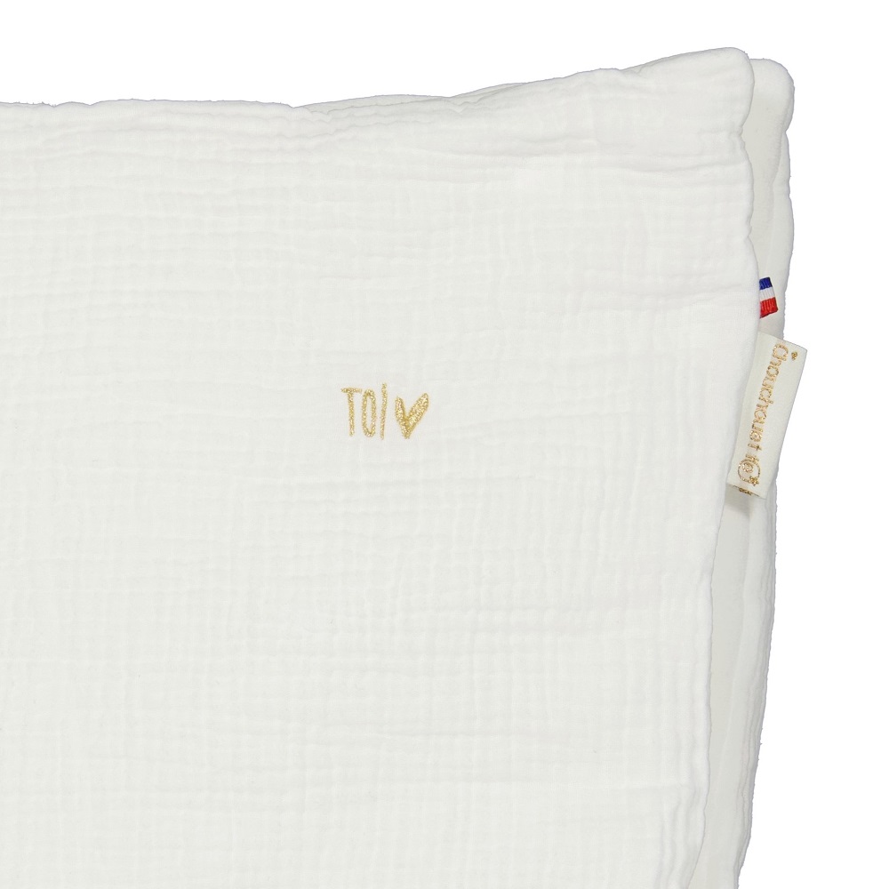 Couverture douceur Brodée - Gaze de coton Chantilly - Fabriqué en France 5