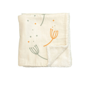 Couverture écrue en peluche de coton bio 3
