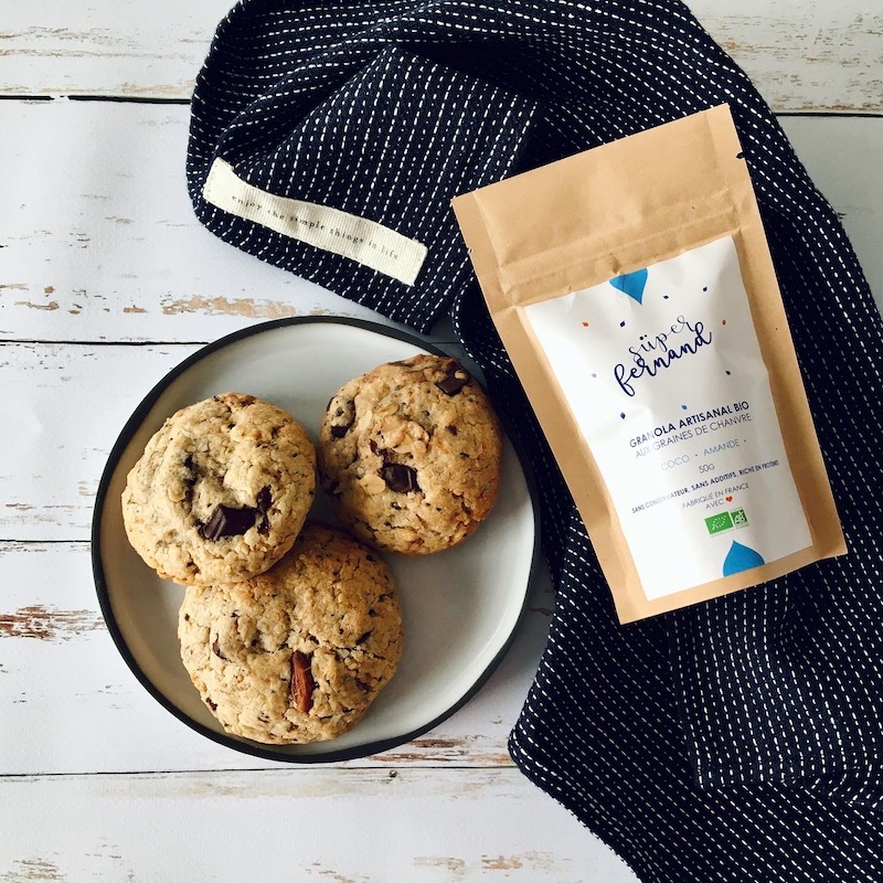 cookies aux chocolat et granola coco/amande