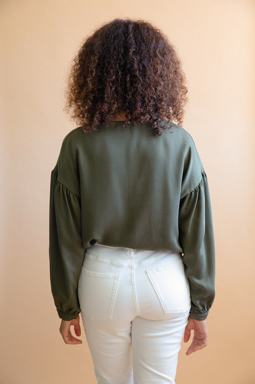 Blouse Narcisse en Tencel - Kaki 5