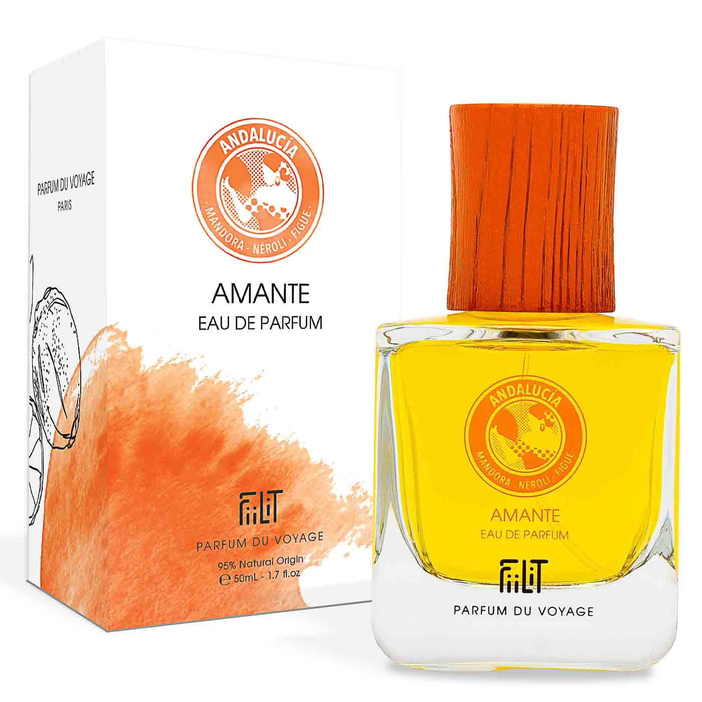 AMANTE ANDALUCIA, EAU DE PARFUM 50ML, 95% NATURELLE, VEGAN, UNISEXE, RECHARGEABLE 3