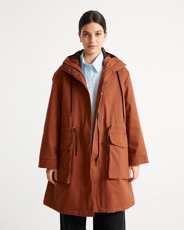 Manteau oversize rouge brique - Trash Pepa de Thinking MU 2