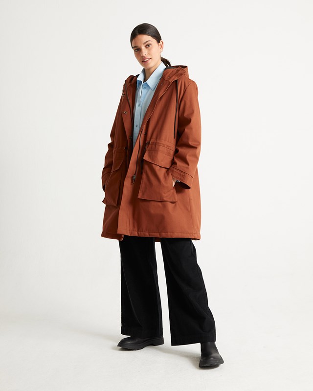 Manteau oversize rouge brique - Trash Pepa de Thinking MU 3