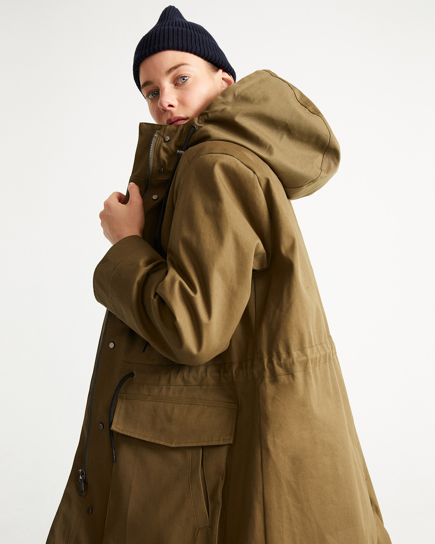Manteau oversize vert olive - Trash Pepa de Thinking MU 5