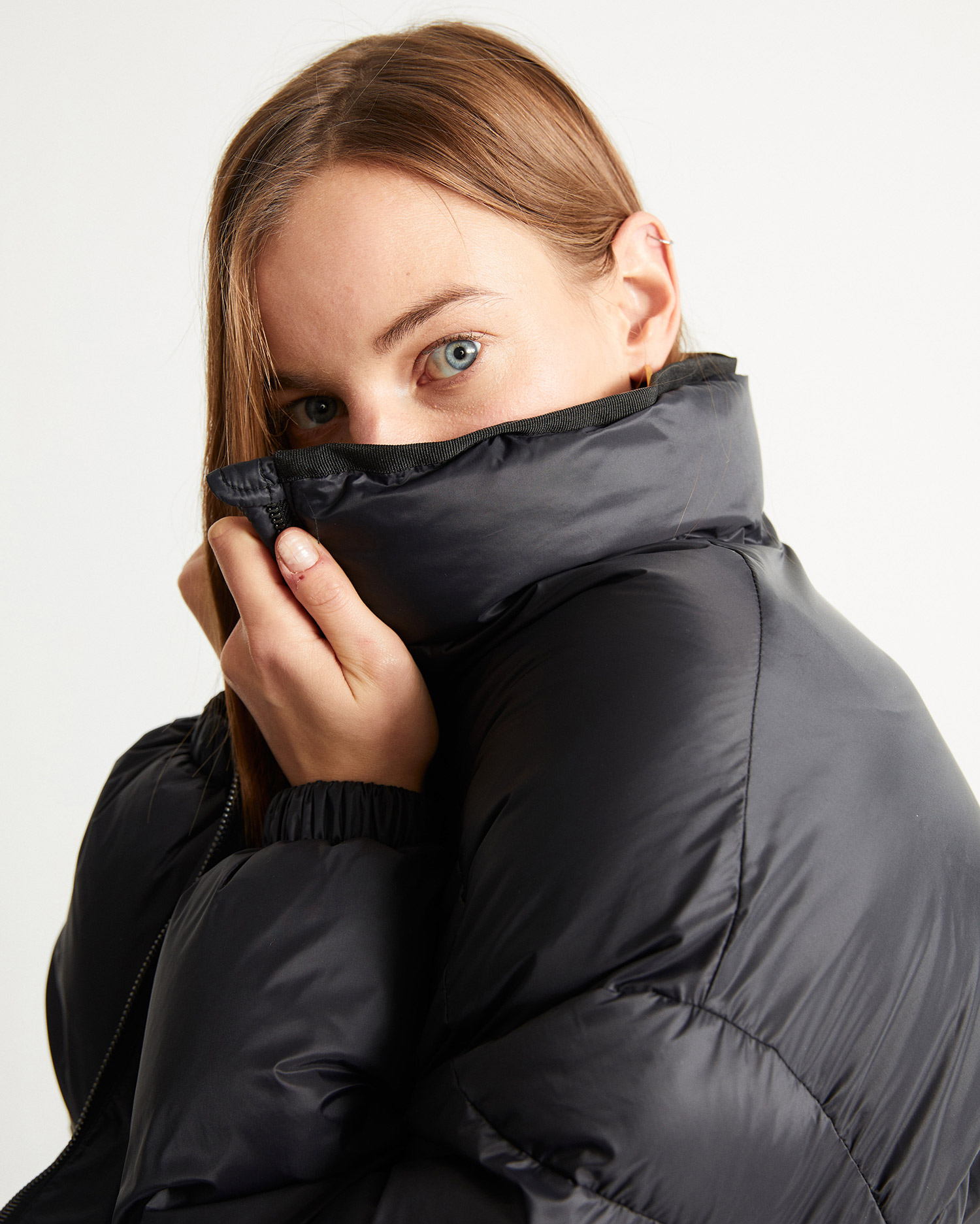 Doudoune noire Ecodown - Trash Emma de Thinking MU 4