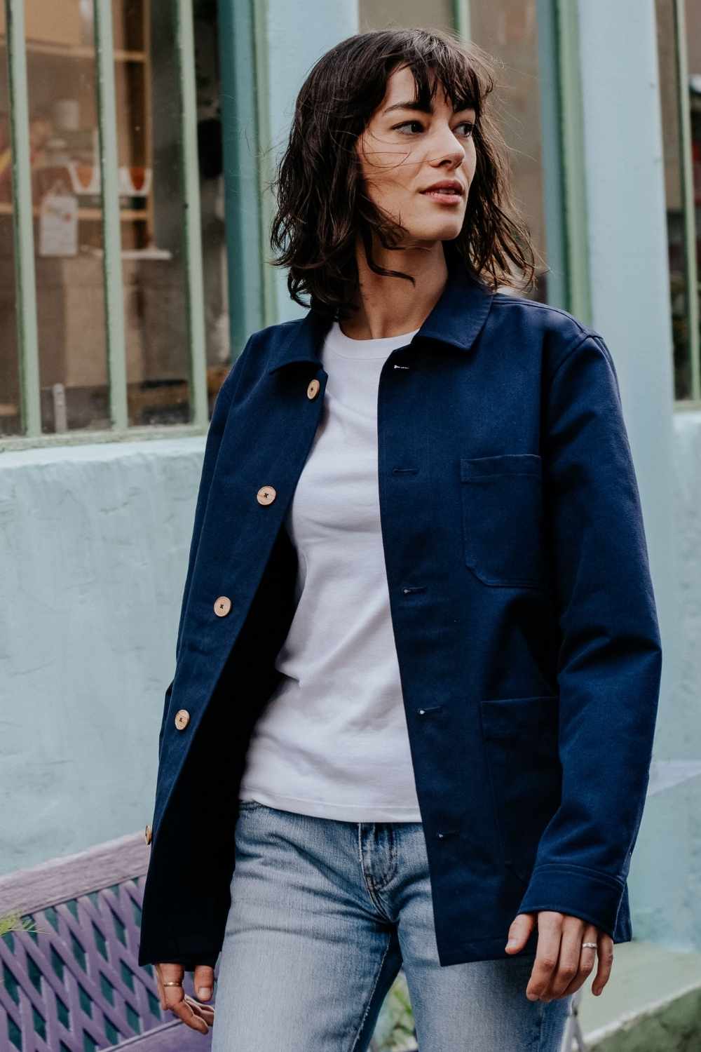Le veste 100% Recylée et Made In France - Bleu marine 7