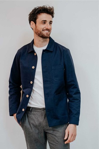 Le veste 100% Recylée et Made In France - Bleu marine