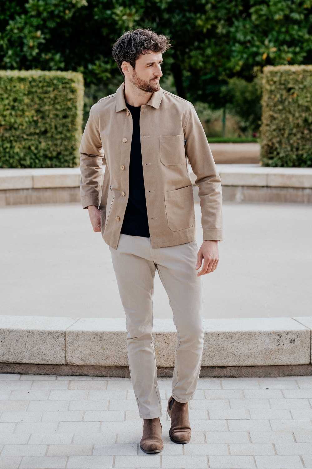 La veste 100% Recylée et Made in France- Beige 2