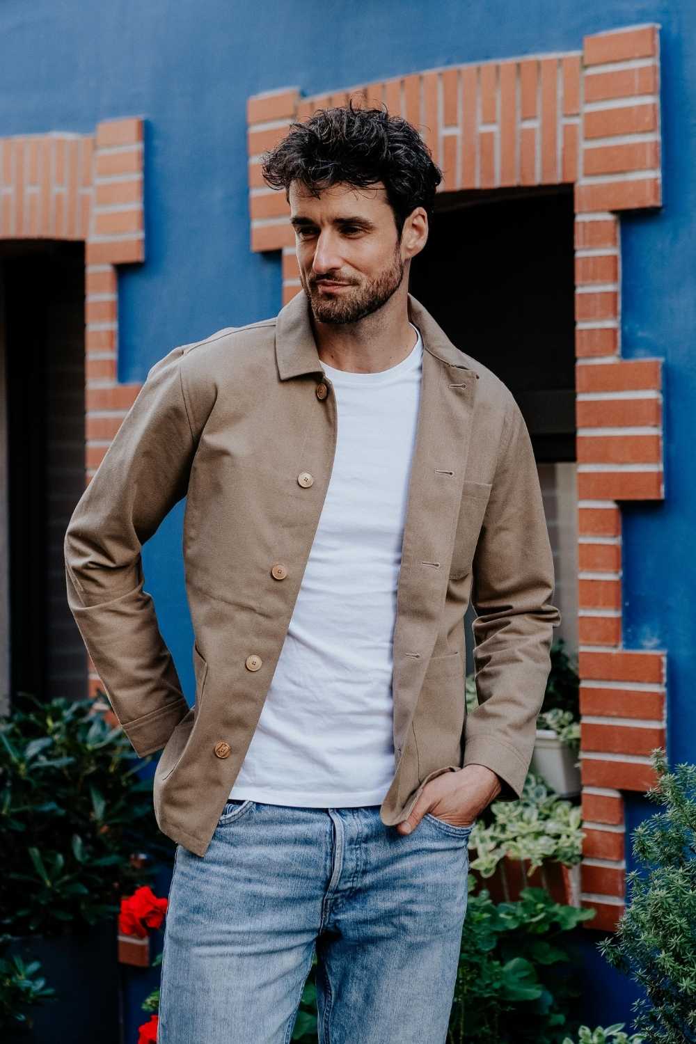 La veste 100% Recylée et Made in France- Beige 6