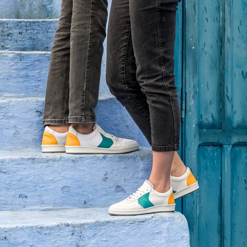 Baskets Orient vegan - Safran et jade