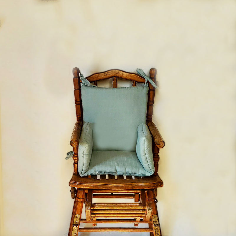 coussin chaise haute vert bebe coton bio