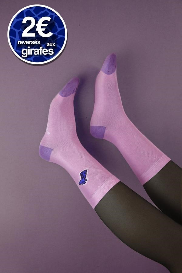 Chaussettes pour femme - girafon bleu 3
