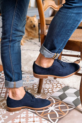 Derbies Macadam vegan - Bleu Minuit