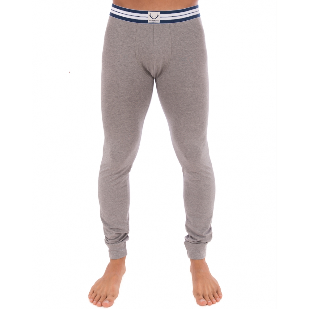 Long John gris chiné en coton bio 2