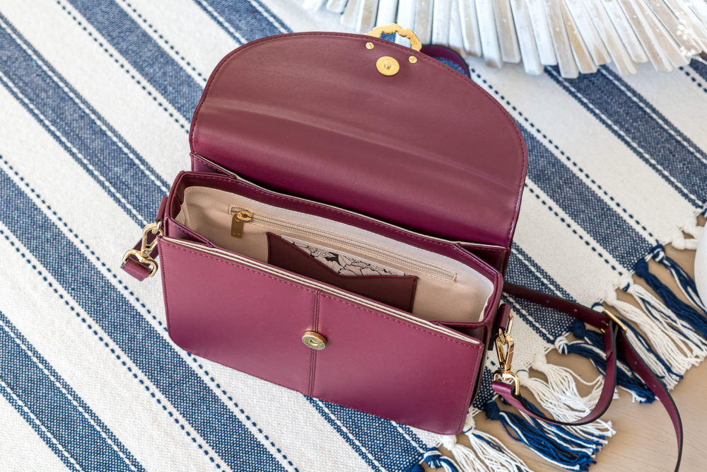 sac bandoulière Stellan grand cru 100% recyclé, végétal et naturel intérieur