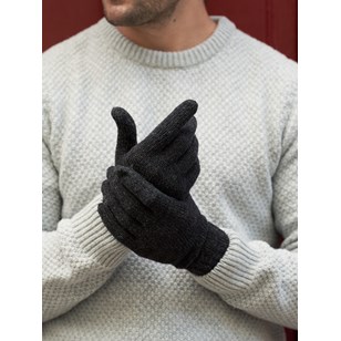 Les Gants en laine recyclée Made in France - Gris Anthracite