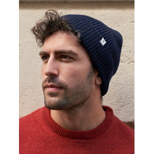 Le Bonnet en laine recyclée Made in France - Bleu Marine