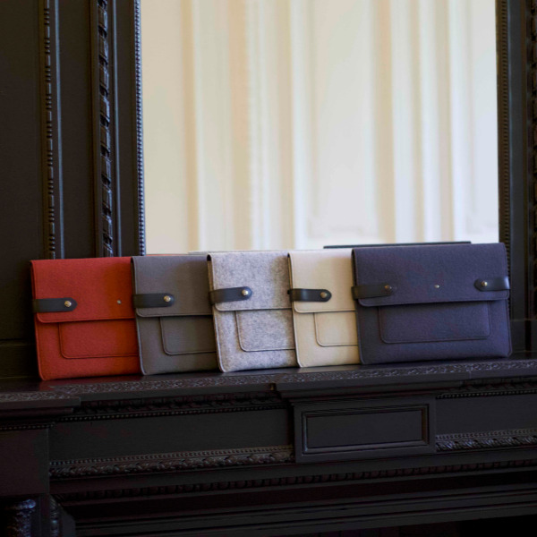 Pochette d'ordinateur brique Made in France & upcyclé - Livraison offerte 8