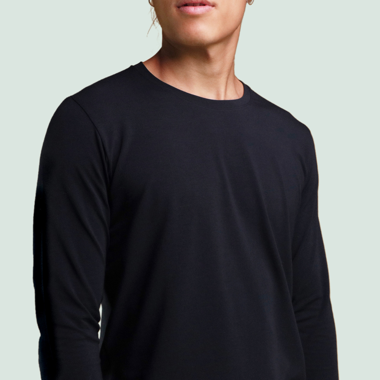 T-shirt manche longue bleu marine pour homme Pétrone