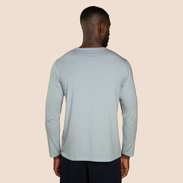 T-shirt manche longue bleu ciel pour homme Pétrone