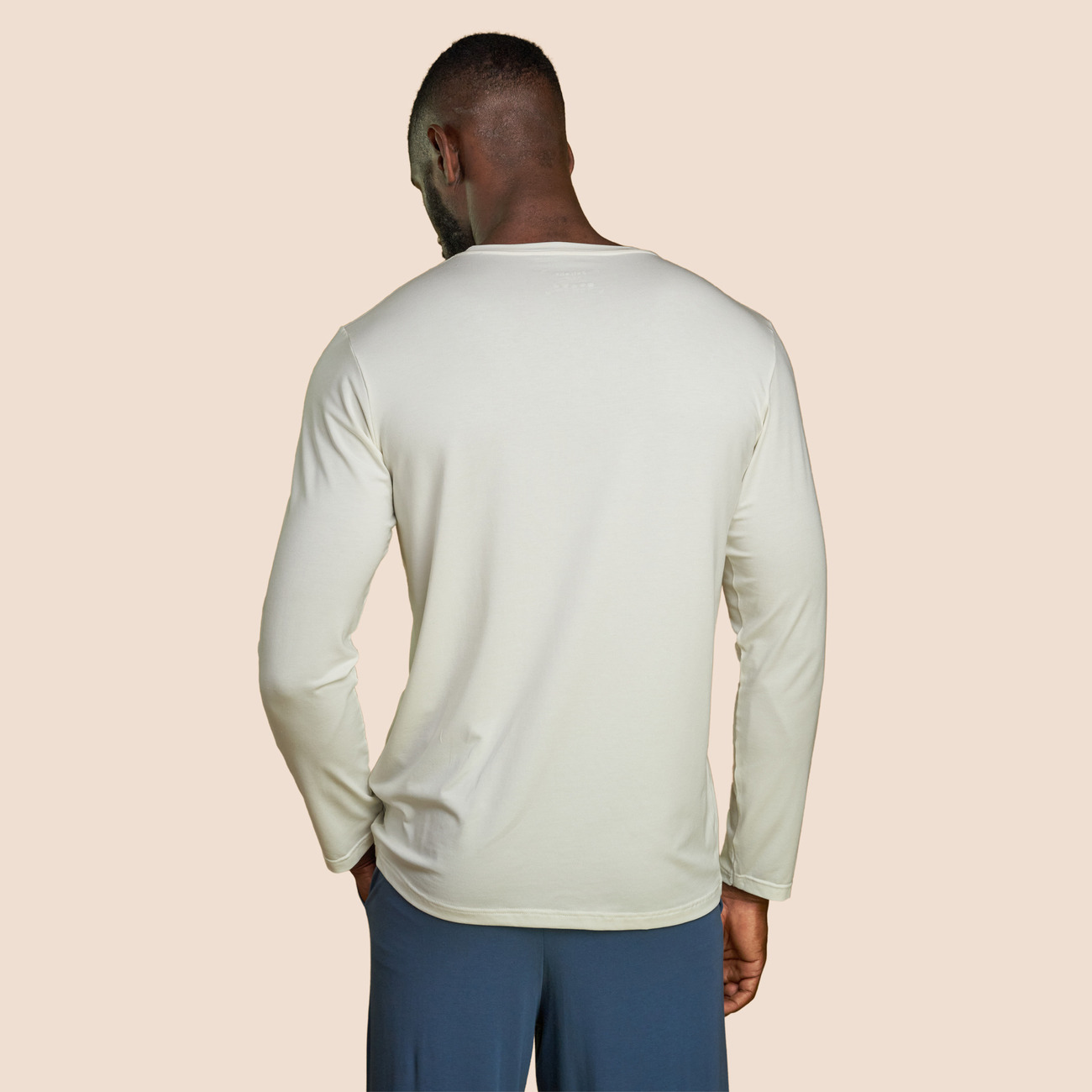 T-shirt manche longue blanc pour homme Pétrone