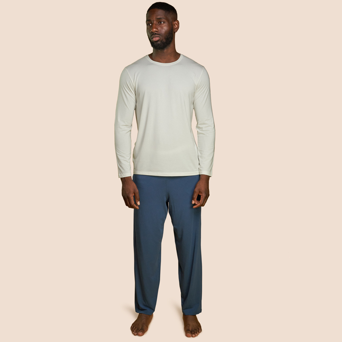 Pantalon de pyjama bleu céruléen pour homme pétrone