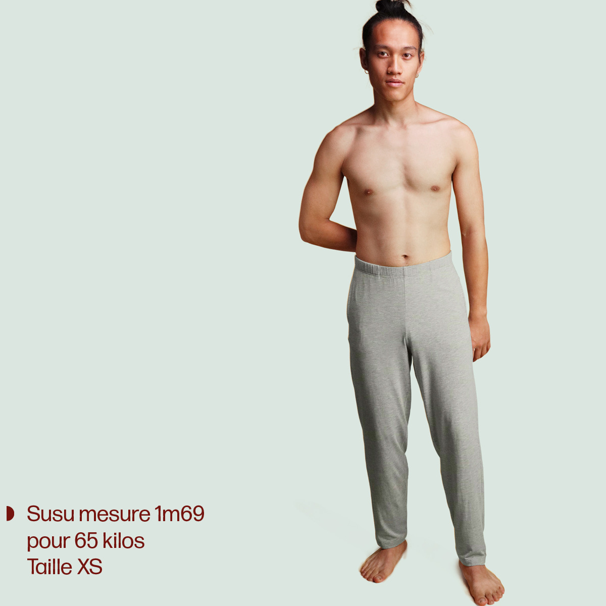 Pantalon de pyjama gris clair pour homme Pétrone
