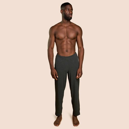 Pantalon de pyjama coton & micromodal Gris anthracite