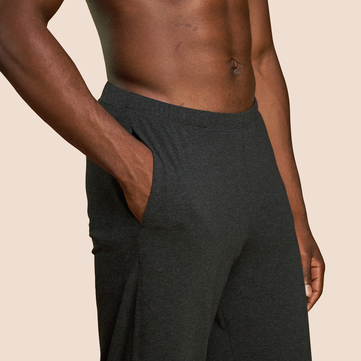 Bas de pyjama gris anthracite pour homme Pétrone